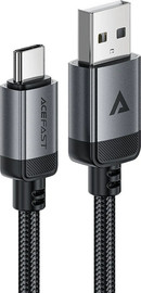 AceFast כבל סנכרון וטעינה איכותי USB-A ל-USB-C עשוי סגסוגת אלומיניום וחיפוי קלוע, 1.2 מטר ACEFAST