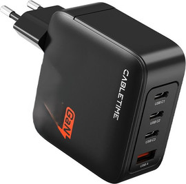 NINGBO CableTime GaN PD3.0 3C1A 100W wall charger שחור