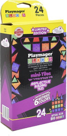 Playmager פליימאגר מיני מגנטים מחזירי אור 24 חלקים Playmager