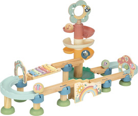Tooky Toy מסלול כדורים מעץ במדרון 43 חלקים - חברים מהיער