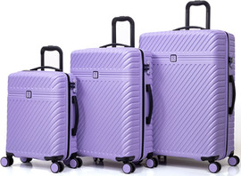 IT סט מזוודות קשיחות מתרחבות 29"+25"+20" בלתי שבירות מסדרת הפרימיום מבית it דגם Grizzly צבע לילך