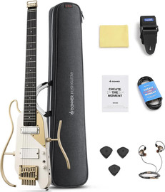 donner גיטרה חשמלית חכמה Donner Smart Electric Guitar HUSH X PRO White Luxe EC7450