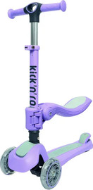 PlaySmart קורקינט 2 ב-1 סגול מתקפל - kick n roll