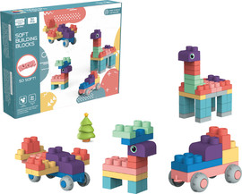 Soft Blocks סופט בלוקס Soft Blocks משחק הרכבה 50 אבני הרכבה גמישים