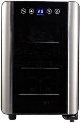 WINE ENTHUSIAST מקרר יין 6 בק Galaxy מדפי עץ נשלפים, תצוגה דיגיטלית