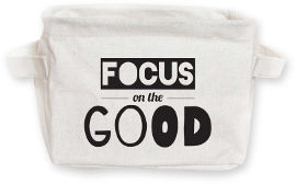 NIK NAK ארגונית קאנבס לשולחן focus on the good