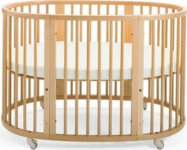 Stokke סטוקי סליפי V3 מיטה + עריסה כולל 2 מזרנים  צבע טבעי STOKKEE
