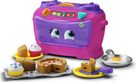 LeapFrog תנור בישול לימוד מספרים עם 16 אביזרי משחק דובר עברית - ורוד/סגול