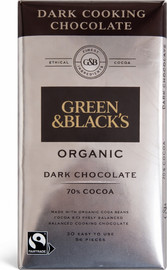 Cadbury Green and black organic 70% שוקולד מריר אורגני לאפייה