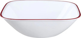 Corelle בול למרק מרובע 650 מ"ל פס אדום קורנינג, תוצרת ארה"ב