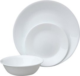 Corelle סט 18 צלחות Winter Frost White קורנינג