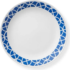 Corelle צלחת מנה עיקרית 26 ס"מ, Cobalt Circles קורנינג, תוצרת ארה"ב