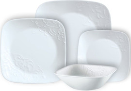 Corelle סט צלחות 16 חלקים, Cherish קורנינג, תוצרת ארה"ב