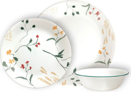 Corelle סט צלחות 12 חלקים Wildflower Scatte קורנינג, תוצרת ארה"ב