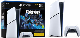 SONY קונסולת משחק סוני פלייסטיישן מהדורה דיגיטלית Sony Playstation 5 Slim כולל שובר למשחק Fortnite פלייסטיישן 5 PS5 Digital + Fortnite