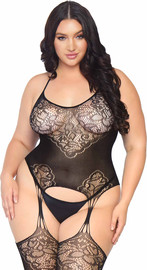 Leg Avenue גרביון גוף רשת דגם 89175X ,שחור