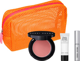 BOBBI BROWN BLUSH&GLOW סט קרם לחות + סומק + מסקרה