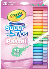 Crayola קריולה 20 טושים רחיצים בצבעי פסטל - Crayola