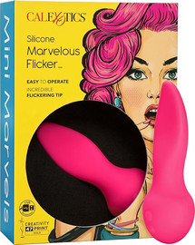 CalExotics מיני ויברטור בצורת לשון  | מצבי רטט 10 | נטען | Silicone Marvelous Flicker ,פוקסיה