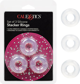 CalExotics סט 3 טבעות מסיליקון גמיש במיוחד לחיזוק וגירוי