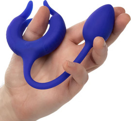 CalExotics טבעת פין גמישה מסיליקון וביצת רטט