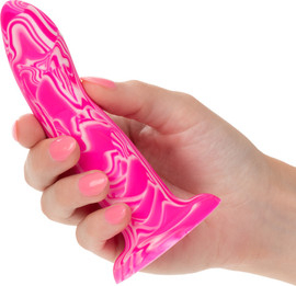 CalExotics דילדו מסיליקון נוזלי חלק Twisted Love