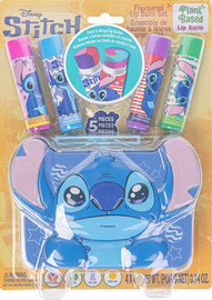 Disney מארז שפתוני לחות בטעמים וקופסאת מתכת