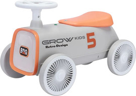 Grow בימבה רטרו עם גלגלים שקטים, אורות LED ותא אחסון - אפור