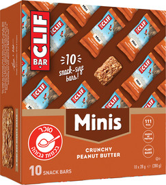 CLIF מאגדת מיני חטיף קראנצ'י חמאת בוטנים 10 יחידות