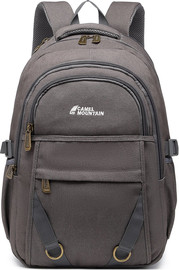 Camel Mountain תיק גב The Satin Ultimate Max 28L למחשב 16 אינץ' מבד קנווס מבית כאמל מאונטין - אפור כהה