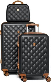 Luan סט מזוודות קשיחות 26"/20" + תיק איפור 14" Luan Diamond- שחור