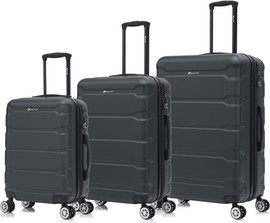 Ezzyroll סט 3 מזוודות יוקרתיות 20'/24"/28" דגם New York של המותג Ezzyroll- ירוק
