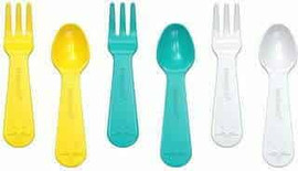 The Lunch Punch סט כפיות ומזלגות צהוב Lunch Punch Fork & Spoon Set - Yellow