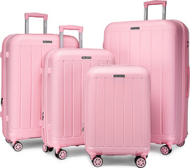 Camel Mountain Camel Mountain® Infinity Set Of Four 20 Inch 24 Inch 28 Inch and 32 Inch סט מזוודות - ורוד קוורץ