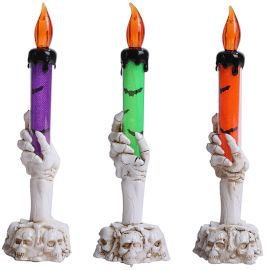 ברוריה תחפושות מנורת יד שלד ונר