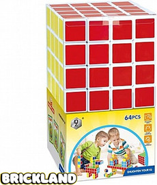 PLAYMAGNET פליימאגנט קוביות פאות שונות 64 חלקים - PLAYMAGNET