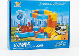 אדר ערכת מסילת רכבת מגנטית מודולרית 80 חלקים | Versatile Magnetic Railcar