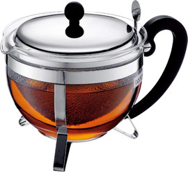 Bodum קנקן תה Chambord זכוכית 1.3 ליטר עם מכסה נירוסטה מבית Bodum