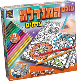 משחקי יצירה ערכת יצירה - עולם המנדלה  - דגם פרחים משחקי ייצירה