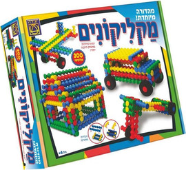 משחקי יצירה משחק קופסה - מקליקונים 200 חלקים מהדורה מיוחדת