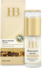HEALTH & BEAUTY סרום פנים אקטיבי חומצה היאלורונית ותמצית קוויאר H&B
