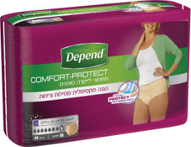 דיפנד Comfort-Protect תחתוני לייקרה סופגים לבריחת שתן, נשים M, מגה פק
