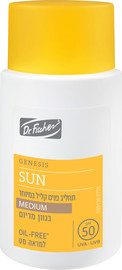 ד"ר פישר GENESIS SUN תחליב פנים קליל במיוחד גוון מדיום SPF50