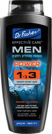ד"ר פישר אפקטיב קר MEN שמפו ותחליב רחצה 3 ב-1 POWER בניחוח גברי ועוצמתי
