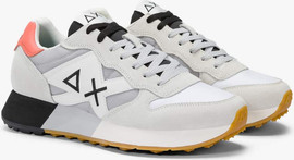 SUN68 נעלי סניקרס SUN68 JAKI 2.0 BICOLOR WHITE LIGHT GREY