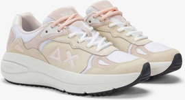 SUN68 נעלי סניקרס SUN68 VENUS SUEDE OFF WHITE