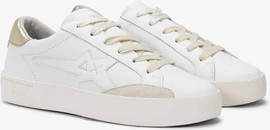 SUN68 נעלי סניקרס SUN68 KATY LEATHER WHITE/GOLD