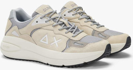 SUN68 נעלי סניקרס SUN68 JUPITER SUEDE BIANCO PANNA