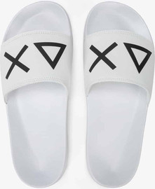 SUN68 נעלי סניקרס SUN68 SLIPPERS LOGO WHITE