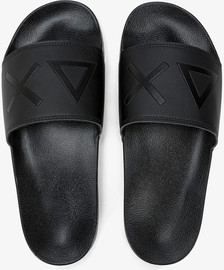 SUN68 כפכפים איטלקיות SUN68 SLIPPERS LOGO BLACK